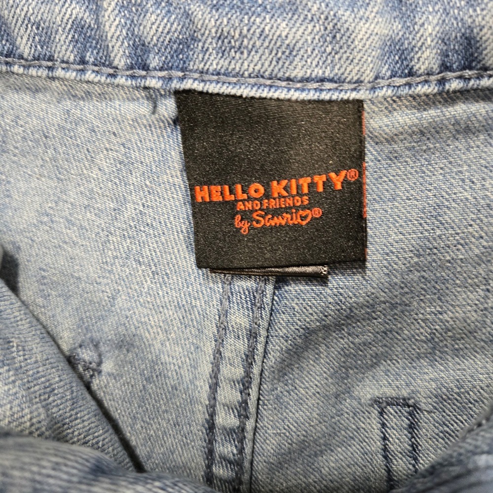Sanrio Jeans Juniors 5 Hello Kitty Tokyo Speed Blue Checkered Graphic Racing - Picture 9 of 14